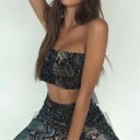 Dámský crop top se zvířecím vzorem 2