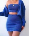 Dámský crop top, cardigan a sukně 3