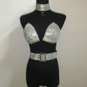 Dámský crop top, pásek a choker 1