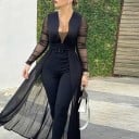 Svart formell jumpsuit för kvinnor 1