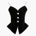 Top negro de mujer con tirantes finos 1