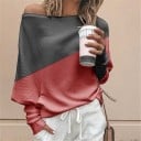 Suéter bicolor de mujer B54 3