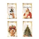 25 sacs cadeaux avec des motifs de Noël 25 x 16,5 cm Sacs en plastique avec poignées pour petits cadeaux et friandises Emballage de Noël résistant et léger 1