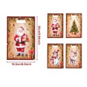 25 st Dárkové påsar med julmotiv 25 x 16,5 cm Plastpåsar med handtag för små julklappar och godis Hållbara och vattentåliga 2