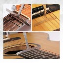 25-teiliges Gitarren-Reparatur-Werkzeugset mit Tragetasche, komplettes Werkzeug zur Gitarrenwartung, Stimmgerät, Stiftzieher, Lineal, Schraubendreher, Schraubenschlüssel 4