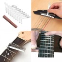 25-teiliges Gitarren-Reparatur-Werkzeugset mit Tragetasche, komplettes Werkzeug zur Gitarrenwartung, Stimmgerät, Stiftzieher, Lineal, Schraubendreher, Schraubenschlüssel 6