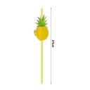 25 unidades de Pajitas de Piña Hawaiana Reutilizables de Plástico con Decoración Fiesta Tropical de Playa Boda Fiesta de Piscina Celebración de Verano 2