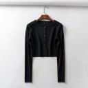 Suéter corto de mujer con botones G223 2