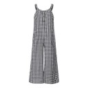 Rutig sommar jumpsuit för kvinnor 1