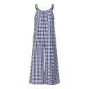 Rutig sommar jumpsuit för kvinnor 2