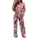 Dam sommar jumpsuit med blommor A2088 2