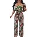 Dam sommar jumpsuit med blommor A2088 3