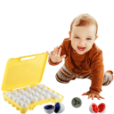 26 unidades de huevos sensoriales del alfabeto 4,5 x 5 cm en caja de plástico Clasificación de letras A–Z Juego educativo para niños a partir de 3 años Desarrollo de la motricidad y reconocimiento de formas 5