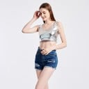 Dámský metalický crop top B235 4