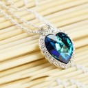 Damhalsband BLÅTT HJÄRTA 3