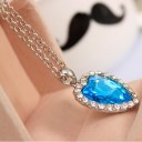 Damhalsband BLÅTT HJÄRTA 7