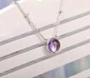 Damhalsband med ametist G595 1