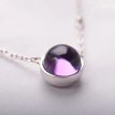 Damhalsband med ametist G595 2
