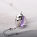 Damhalsband med ametist G595 3