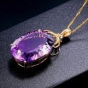 Damhalsband med ametist M90 3