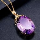 Damhalsband med ametist M90 4