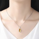 Damhalsband med citrin 2