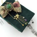 Damhalsband med stjärna och strass 2