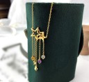 Damhalsband med stjärna och strass 3