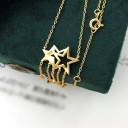 Damhalsband med stjärna och strass 4
