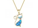 Damhalsband med katt D157 2