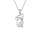 Damhalsband med katt D157 6