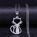 Damhalsband med katt D285 1
