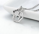 Damhalsband med en katt i hjärtat 3