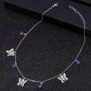 Damhalsband med pärlor och fjärilar 4