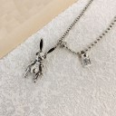 Damhalsband med kanin 2