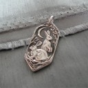 Damhalsband med kanin D320 4