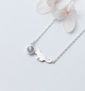 Damhalsband med cirkulärt hänge D445 4