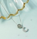 Damhalsband med cirkulärt hänge D445 5