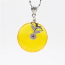 Damhalsband med cirkulärt hänge D508 5