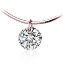 Damhalsband med kristall M106 1