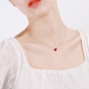 Damhalsband med kristallhjärta 2