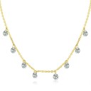 Damhalsband med kristaller 2