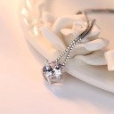 Damhalsband med runt hänge D434 4