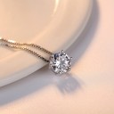 Damhalsband med runt hänge D434 5