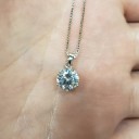 Damhalsband med runt hänge D505 4