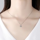 Damhalsband med runt hänge D505 6