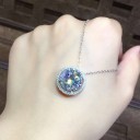 Damhalsband med runt hänge D522 4