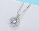 Damhalsband med runt hänge D524 2