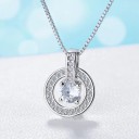 Damhalsband med runt hänge D524 3