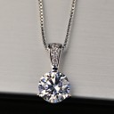 Damhalsband med runt hänge D537 3